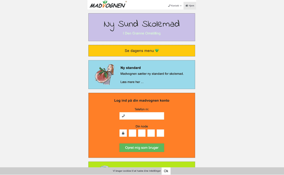 Screenshot of Madvognen.dk